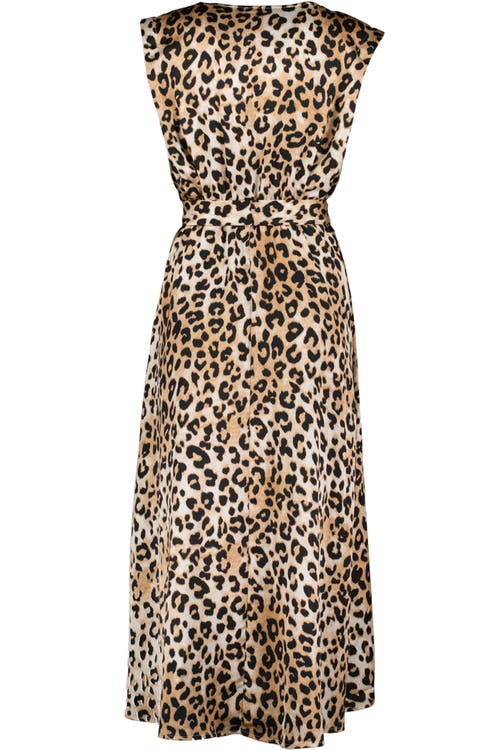 Bishop + Young Aeries Wrap Dress In Animal Print