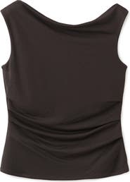 MANGO Draped Neck Asymmetric Top