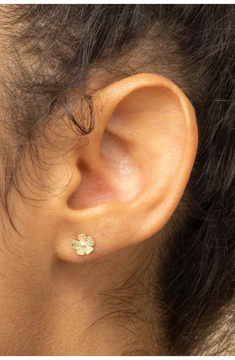 Oradina 14K Yellow Gold Fresh Bouquet Studs, Alternate, color, Yellow Gold