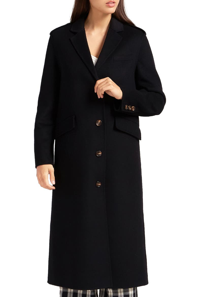 Tainted Love Wool Blend Coat, Alternate, color, BLACK
