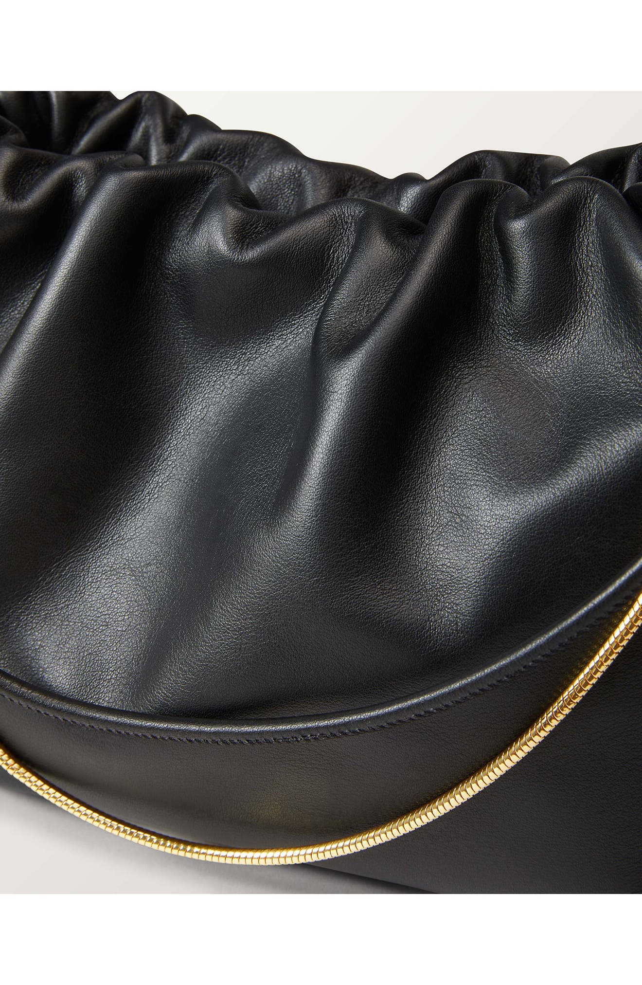 Veronica Beard Stash Leather Drawstring Clutch, Alternate, color, 