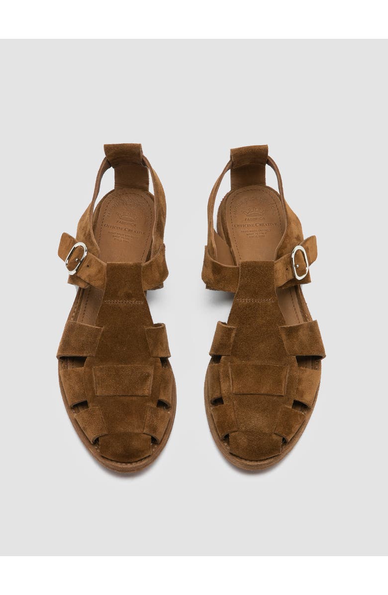 Officine Creative Lexikon 536 Suede Woven Sandals, Alternate, color, Light Brown