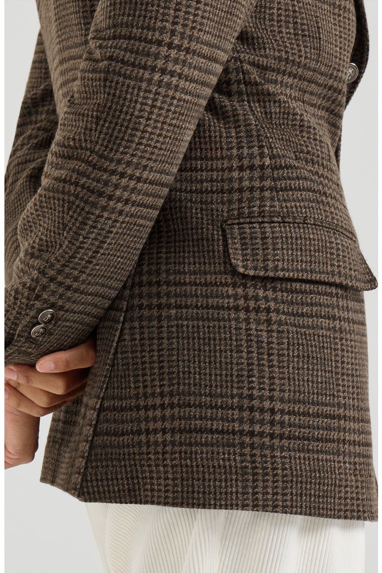 Cashmere Prince of Wales Tailor blazer, Alternate, color, Chestnut