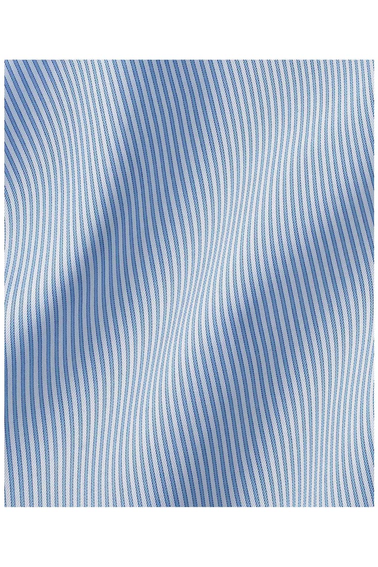 Trim Fit Stripe Cotton Twill Dress Shirt, Alternate, color, WHITE/ BLUE