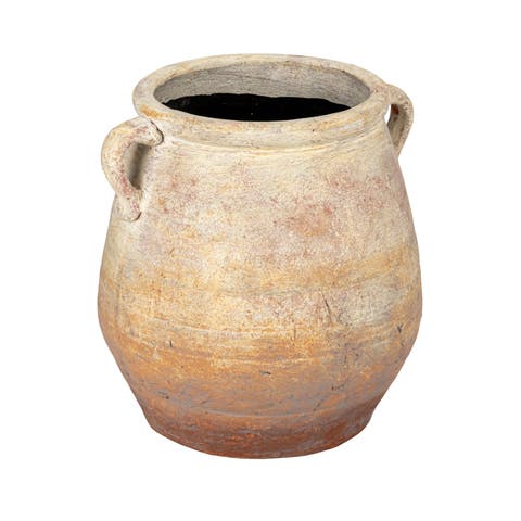 Whitewashed Terra-cotta Urn