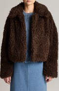Vince Faux Fur Cropped Jacket