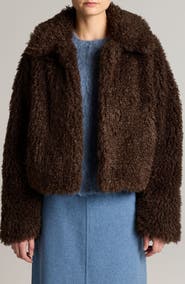 Vince Faux Fur Cropped Jacket