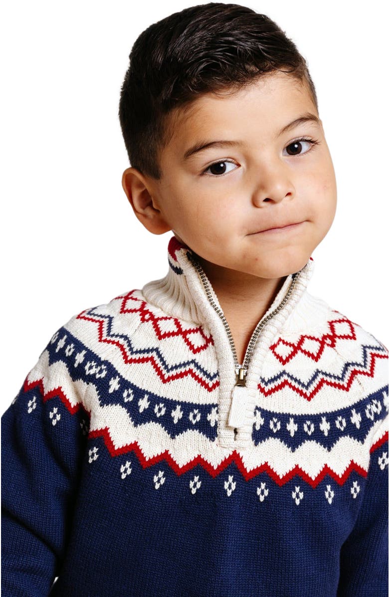 Hope & Henry Baby Boys' Organic Half Zip Ski Sweater, Infant, Alternate, color, 