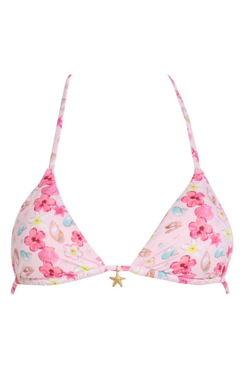 Dippin Daisys Palm Triangle Bikini Top, Alternate, color, Pink Oasis