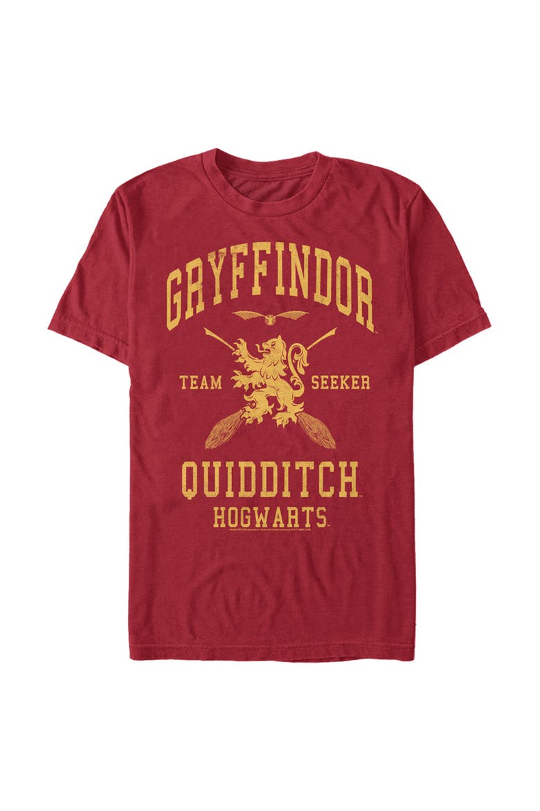 Men's Harry Potter Gryffindor Quidditch Gold Team Seeker  Graphic T-Shirt, Main, color, Cardinal