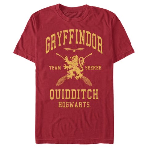 Men's Harry Potter Gryffindor Quidditch Gold Team Seeker  Graphic T-Shirt