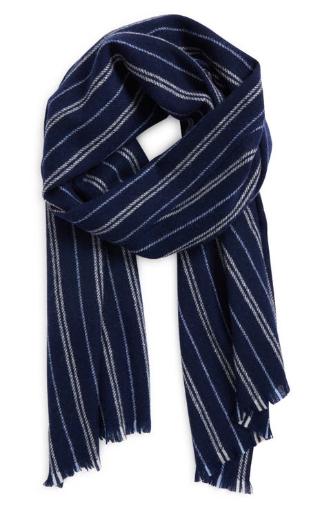 Messa Stripe Cashmere Fringe Scarf