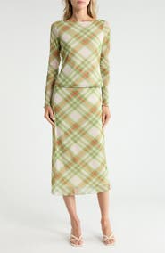 EDIT by JASON WU Fitted Mesh Top & Maxi Skirt Set