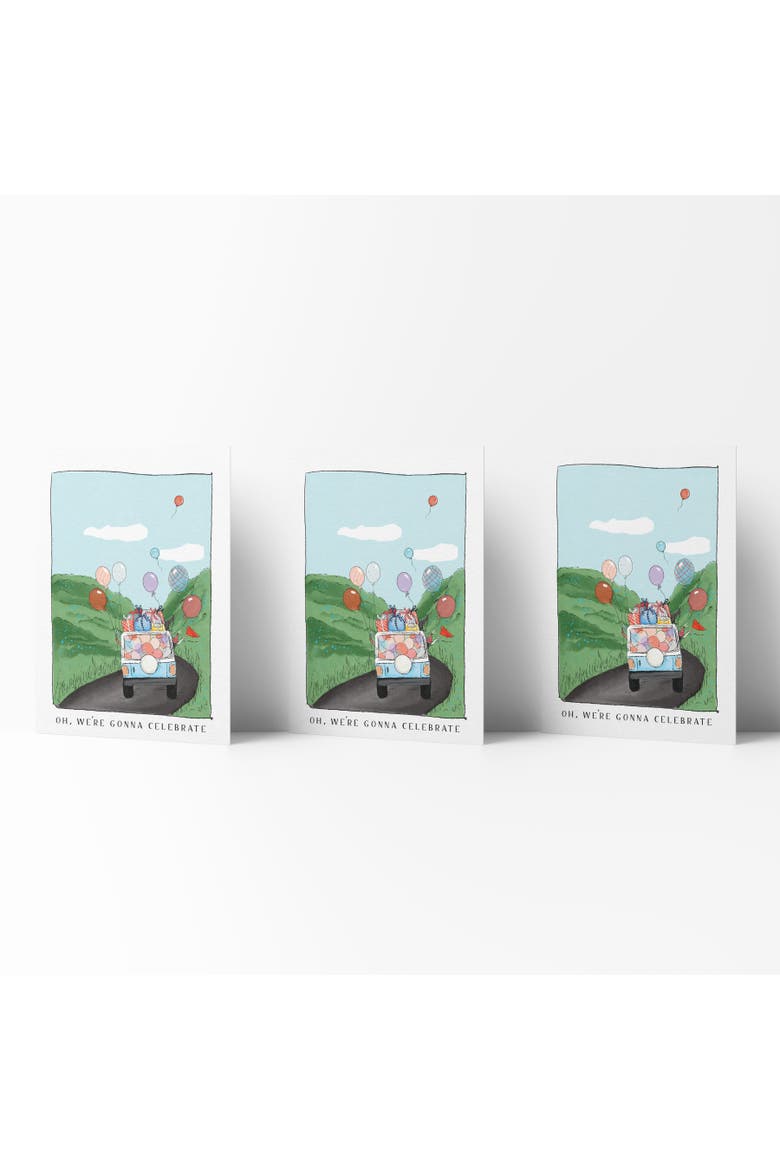 Birthday Greeting Card Pack (3ct) "Oh, We're Gonna Celebrate", Main, color, Multi-Pack