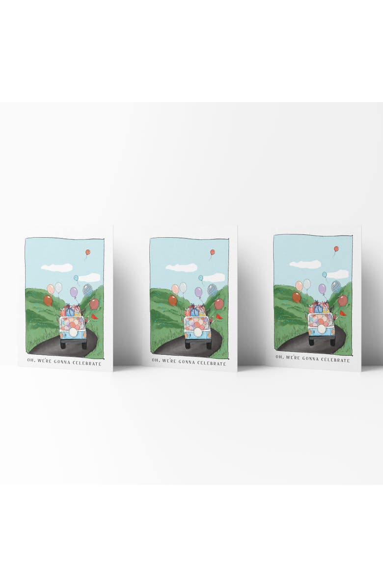 Ramus & Co Birthday Greeting Card Pack (3ct) "Oh, We're Gonna Celebrate", Main, color, Multi-Pack