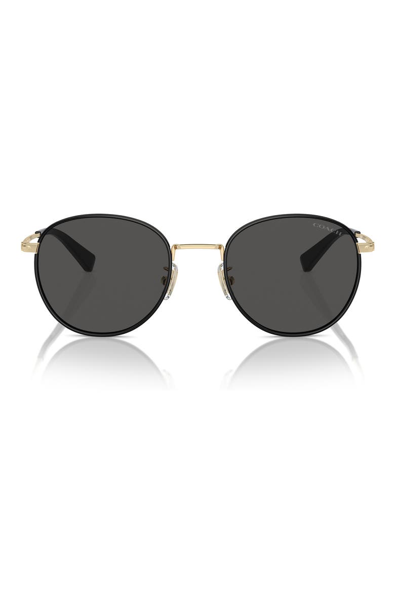 52mm Phantos Sunglasses, Main, color, GOLD / BLACK / GREY SOLID