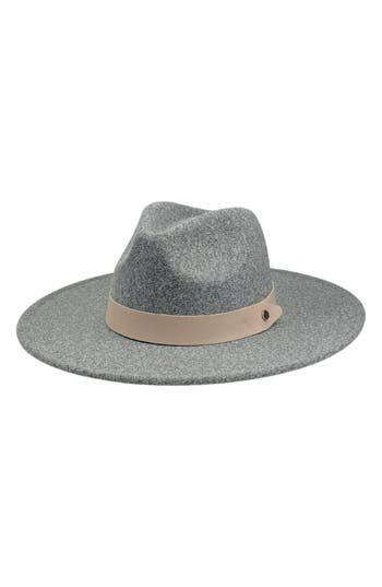 Marcus Adler Structured Felt Wool-blend Hat In Heather Grey