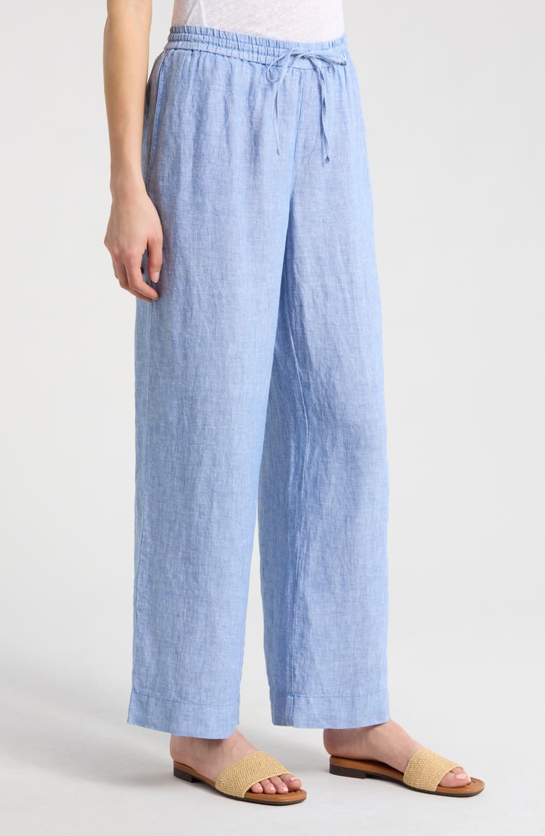 Tommy Bahama Two Palms Easy Linen Drawstring Pants, Alternate, color, Buccaneer Blue