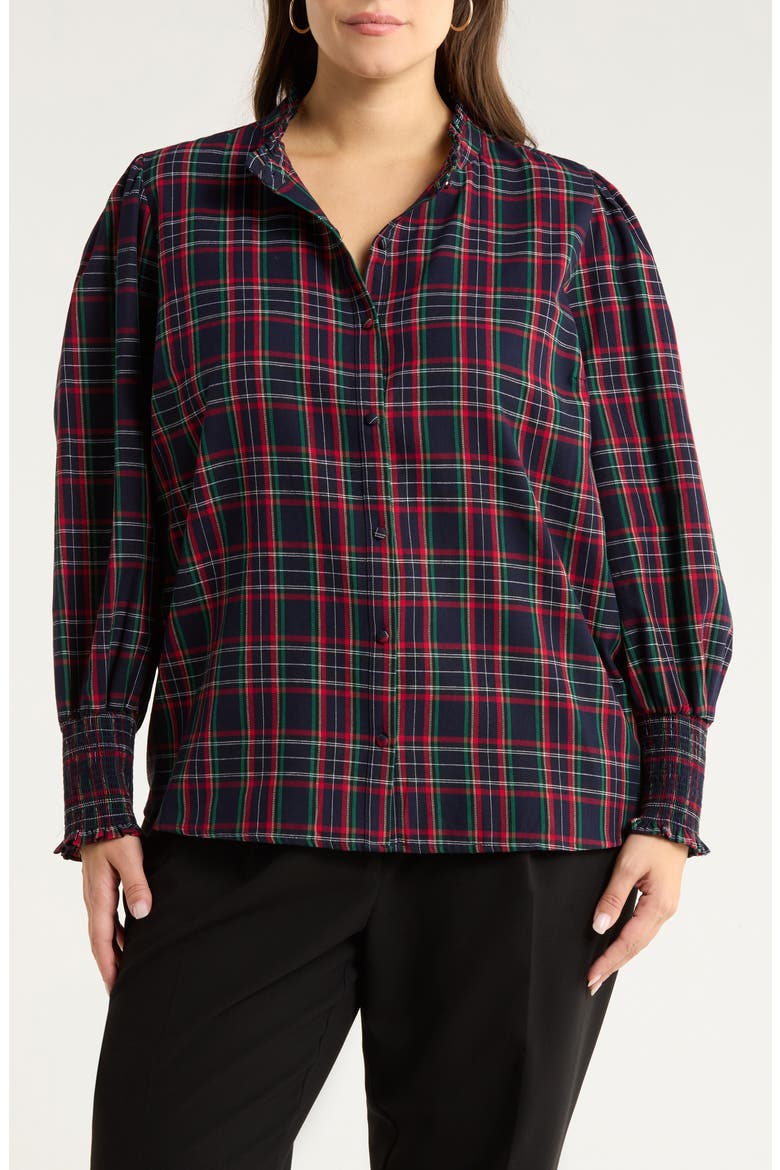 Chapman Plaid Shirt, Main, color, NAVY MULTI