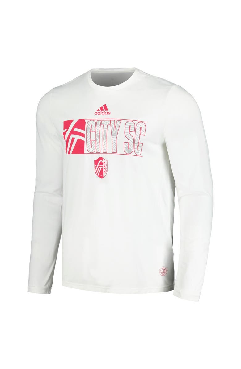 adidas Men's adidas White St. Louis City SC 2024 Jersey Hook AEROREADY Long Sleeve T-Shirt, Alternate, color, White
