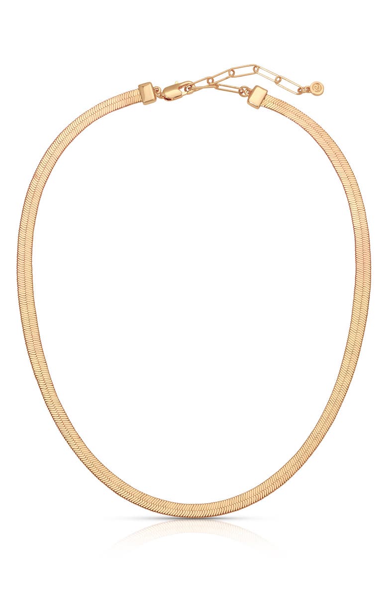 Ettika Brooklyn Snake Chain Necklace, Alternate, color, Gold