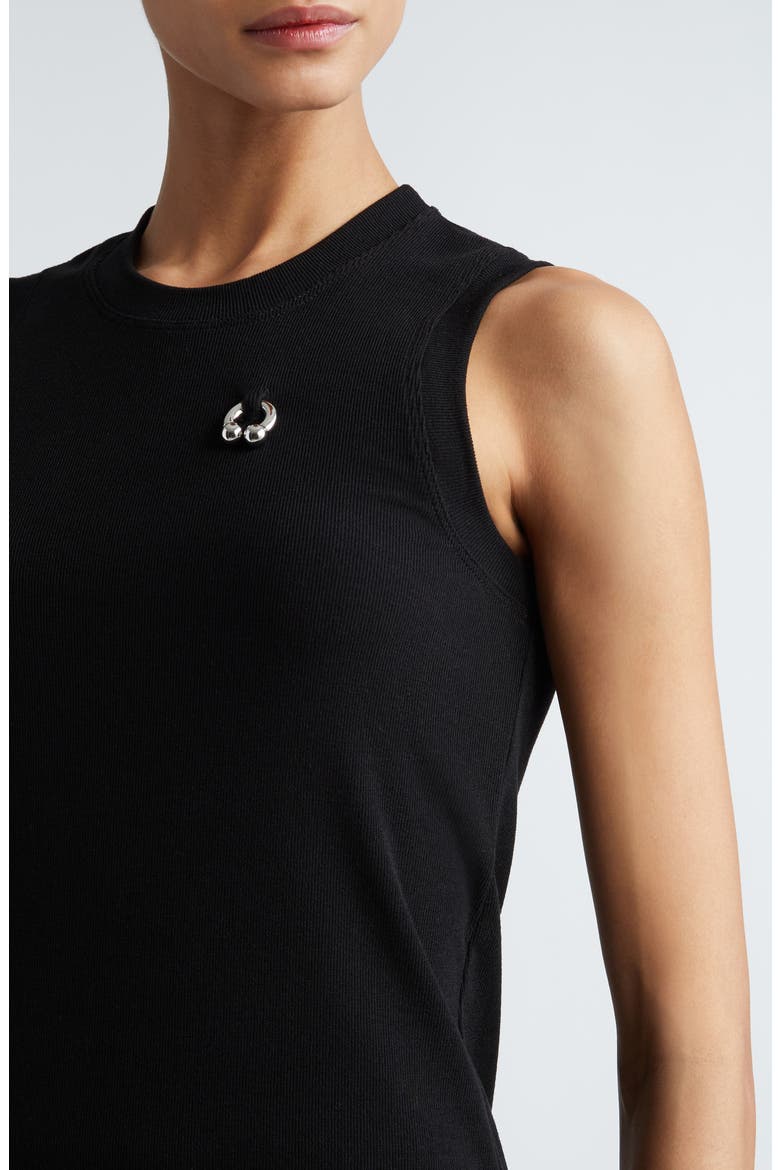 Pierced Cotton Rib Tank, Alternate, color, BLACK DRY COTTON JERSEY