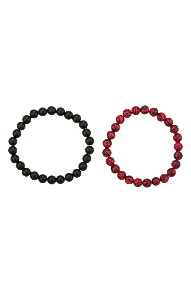 EYE CANDY LOS ANGELES Men's Mateo Beaded Bracelets, Main, color, Black