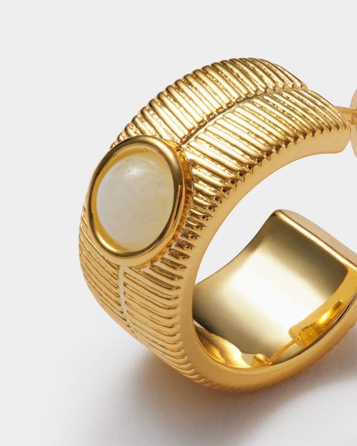 Katie Loxton 'april' Waterproof Gold Birthstone Hoop Earrings In Gold