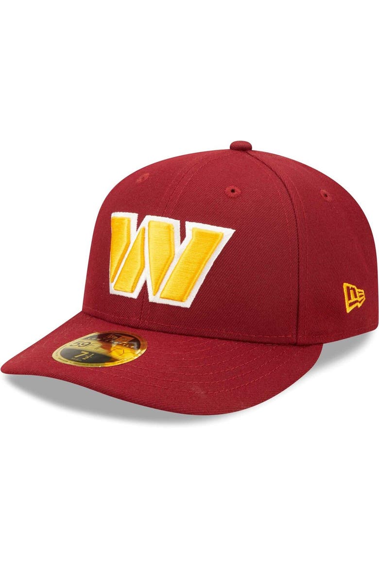 Men's New Era Burgundy Washington Commanders Omaha Low Profile 59FIFTY Fitted Hat, Main, color, Burgundy