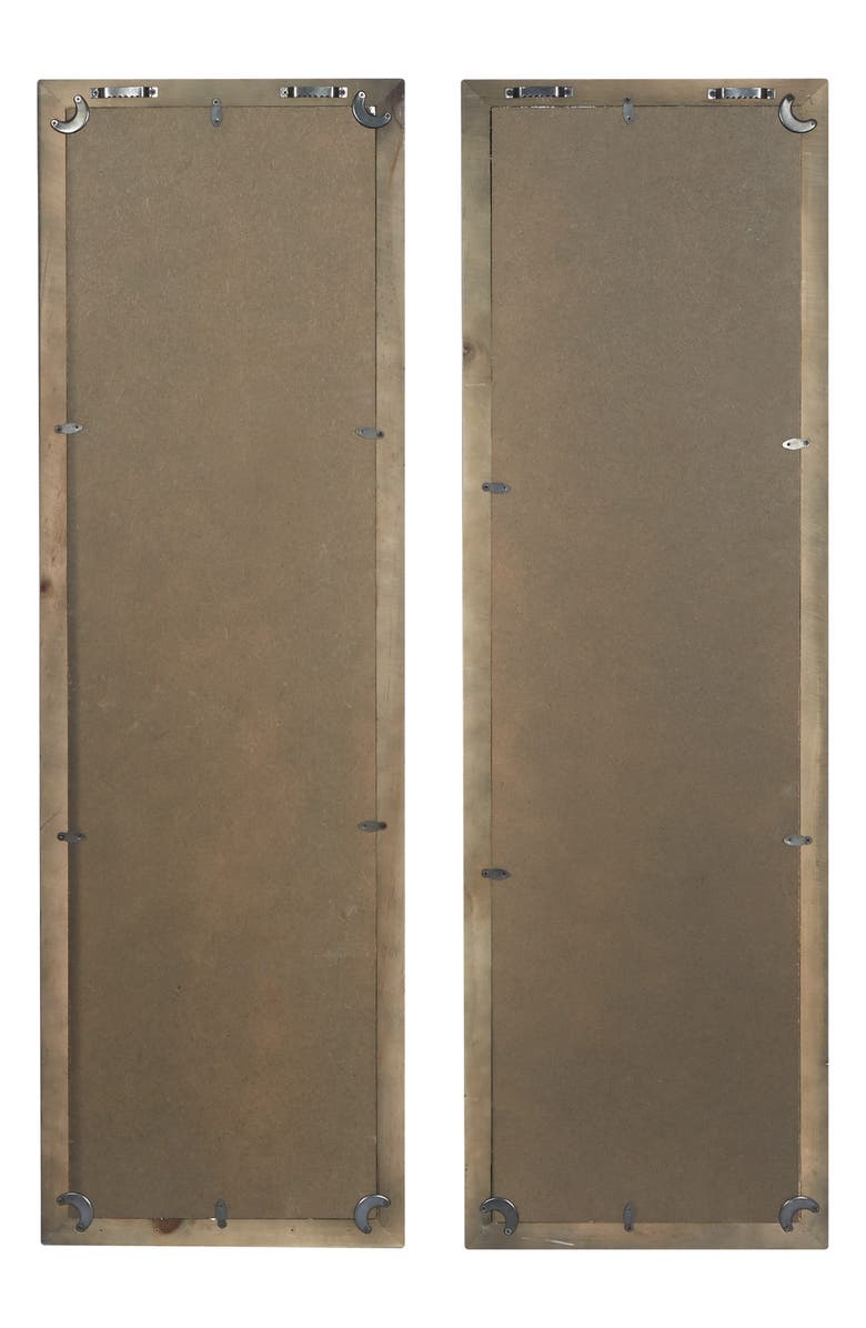 WILLOW ROW Set of 2 Butterfly Glass Framed Wall Art, Alternate, color, Brown