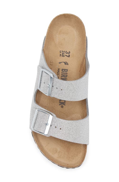 Birkenstock Glitter Double-buckle Flat Sandals In Gray