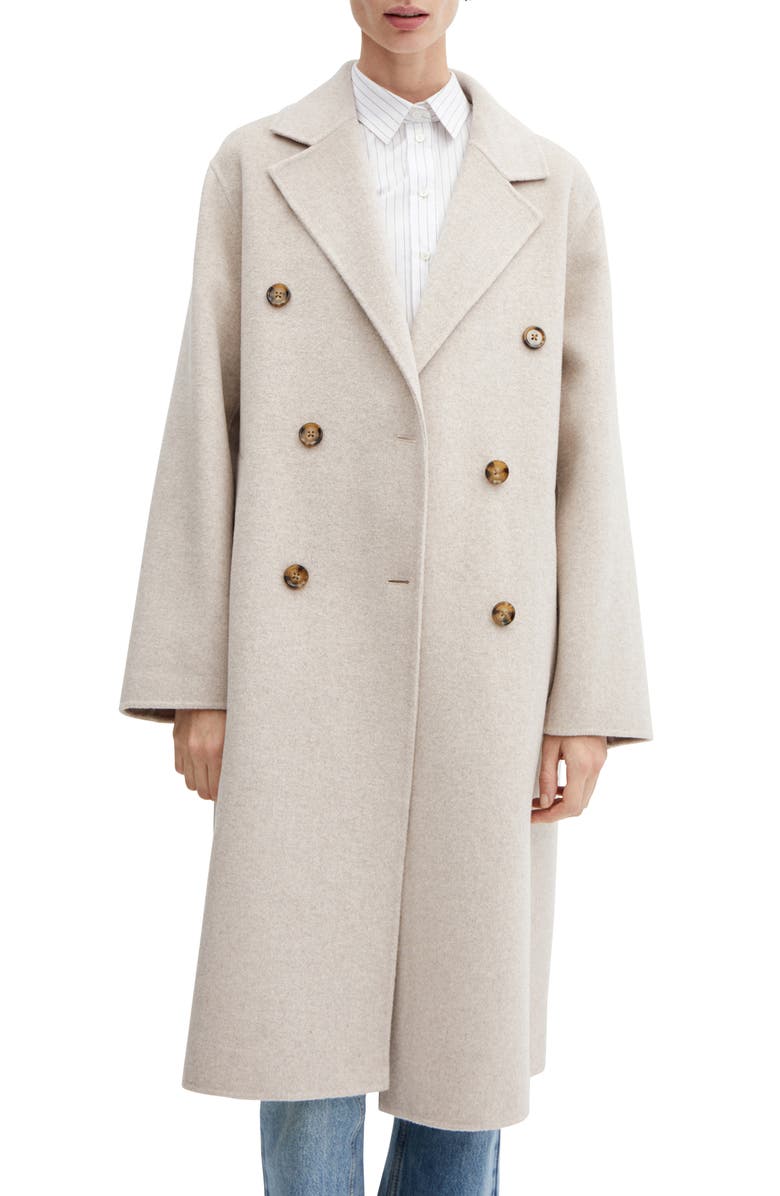 MANGO Oversize Wool Blend Coat, Main, color, 
