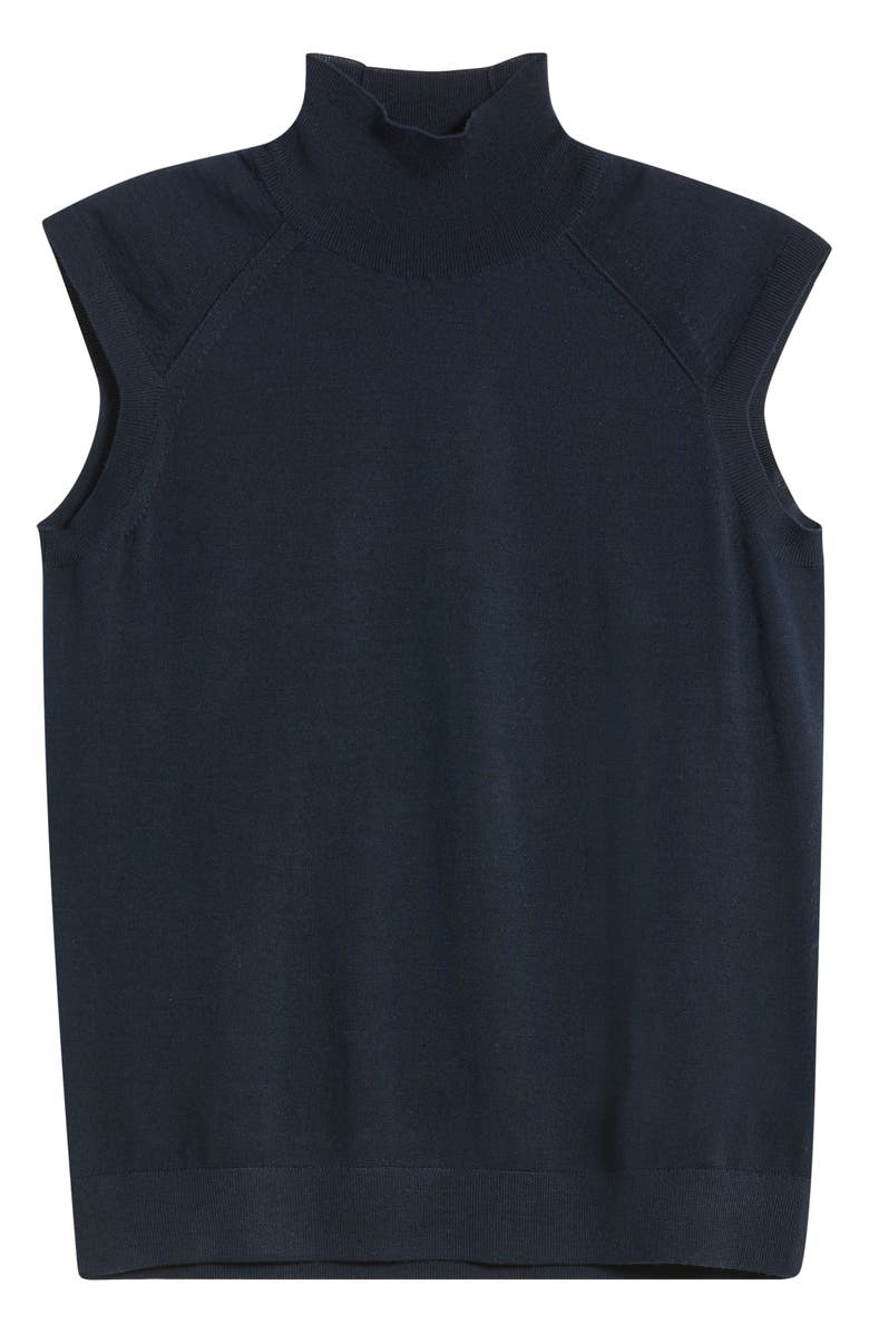 BOSS Fipini Turtleneck Sleeveless Virgin Wool Sweater, Alternate, color,