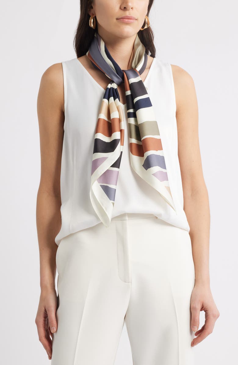 Nordstrom Printed Square Silk Scarf, Main, color, 