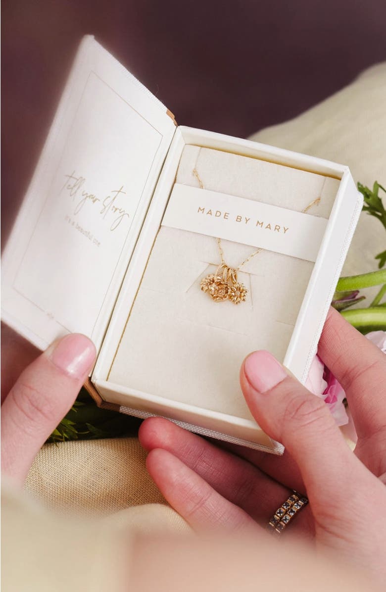 MADE BY MARY June Birth Flower Charm, Alternate, color, Silver