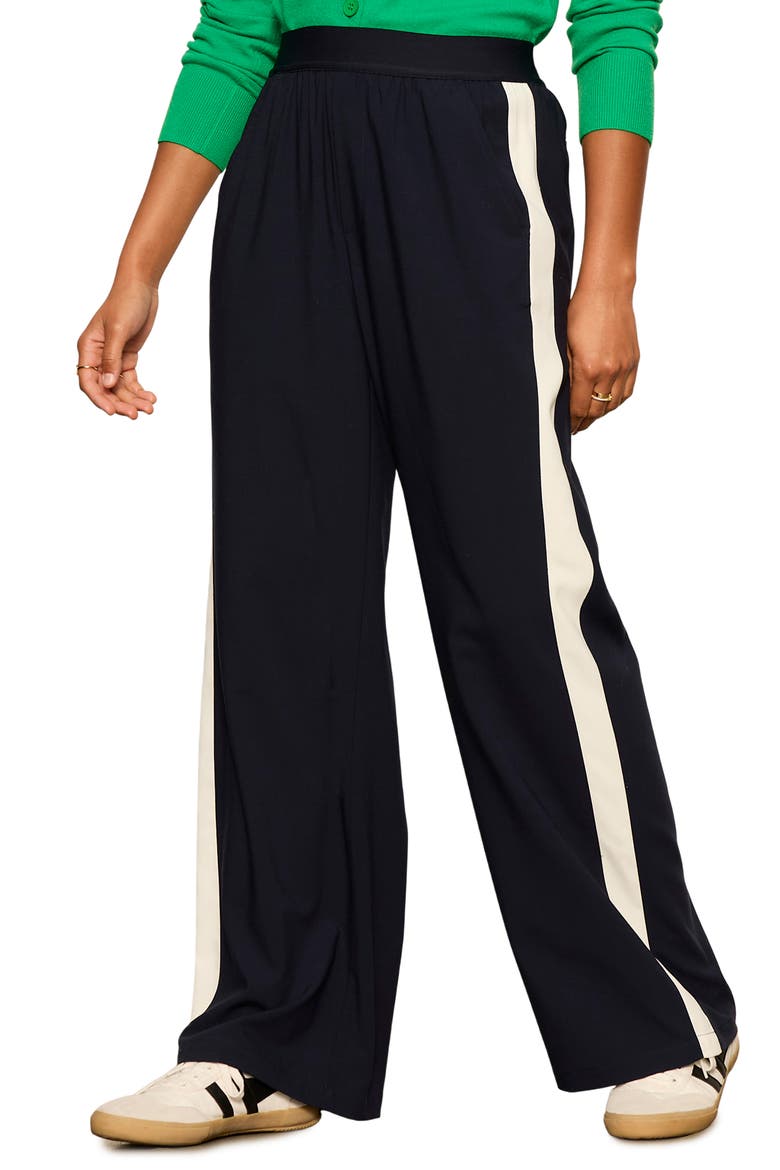 Wide Leg Track Pants, Main, color, NAVY BLUE