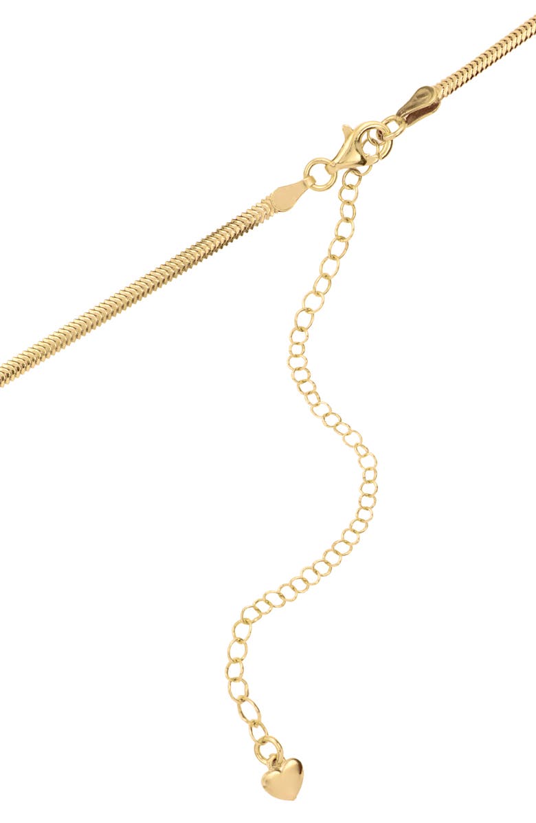 ATHRA LUXE Station Herringbone Chain Necklace, Alternate, color, Gold