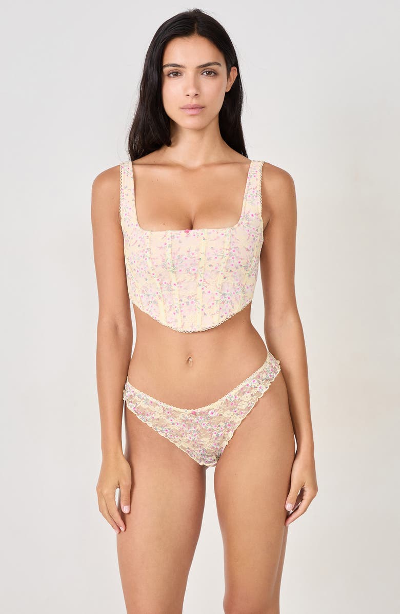 Etam Passionnelle Embroidered Bustier, Alternate, color, Vanilla