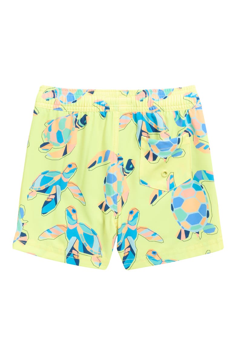 Kids' Volley Swim Trunks, Alternate, color, LIME TURTLE