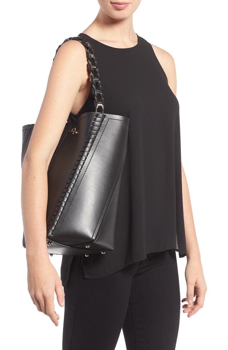 Proenza Schouler 'Medium Hex' Whipstitch Leather Bucket Bag, Alternate, color,