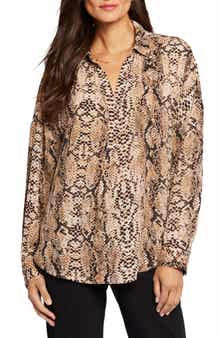 NYDJ Becky Recycled Polyester Georgette Blouse