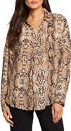 NYDJ Becky Recycled Polyester Georgette Blouse