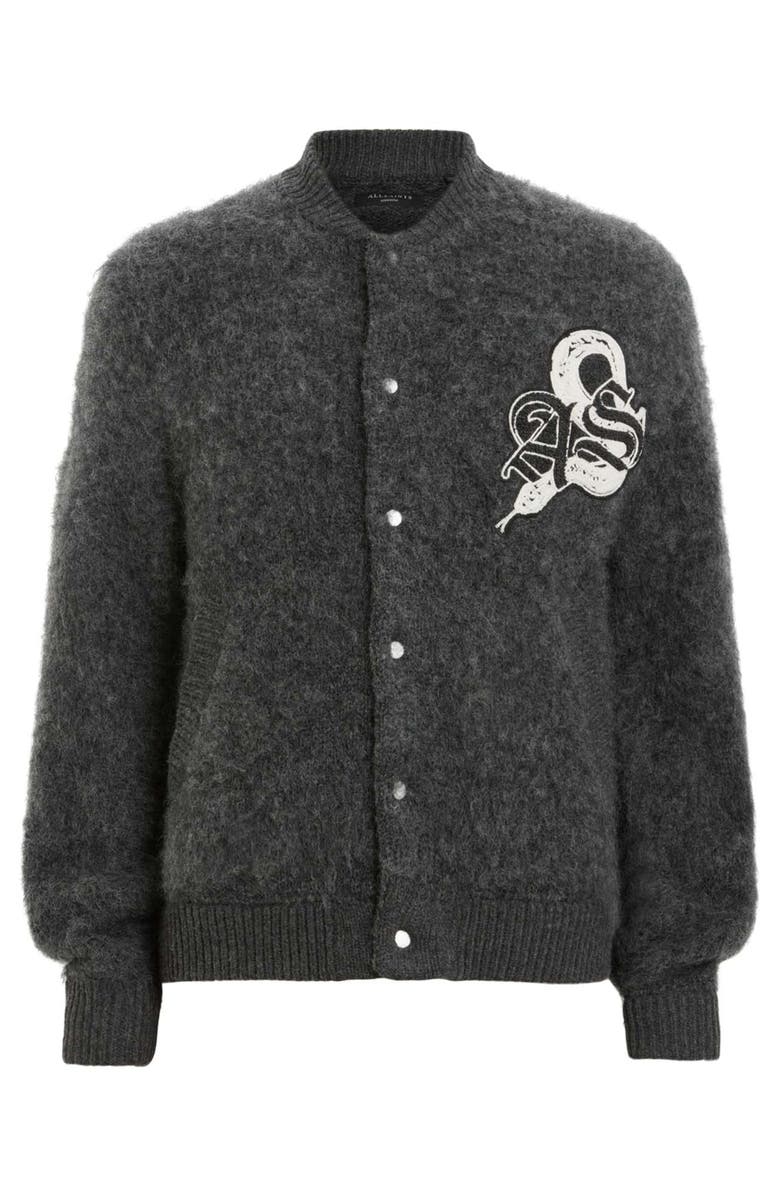 AllSaints Jackson Graphic Cardigan, Alternate, color, 