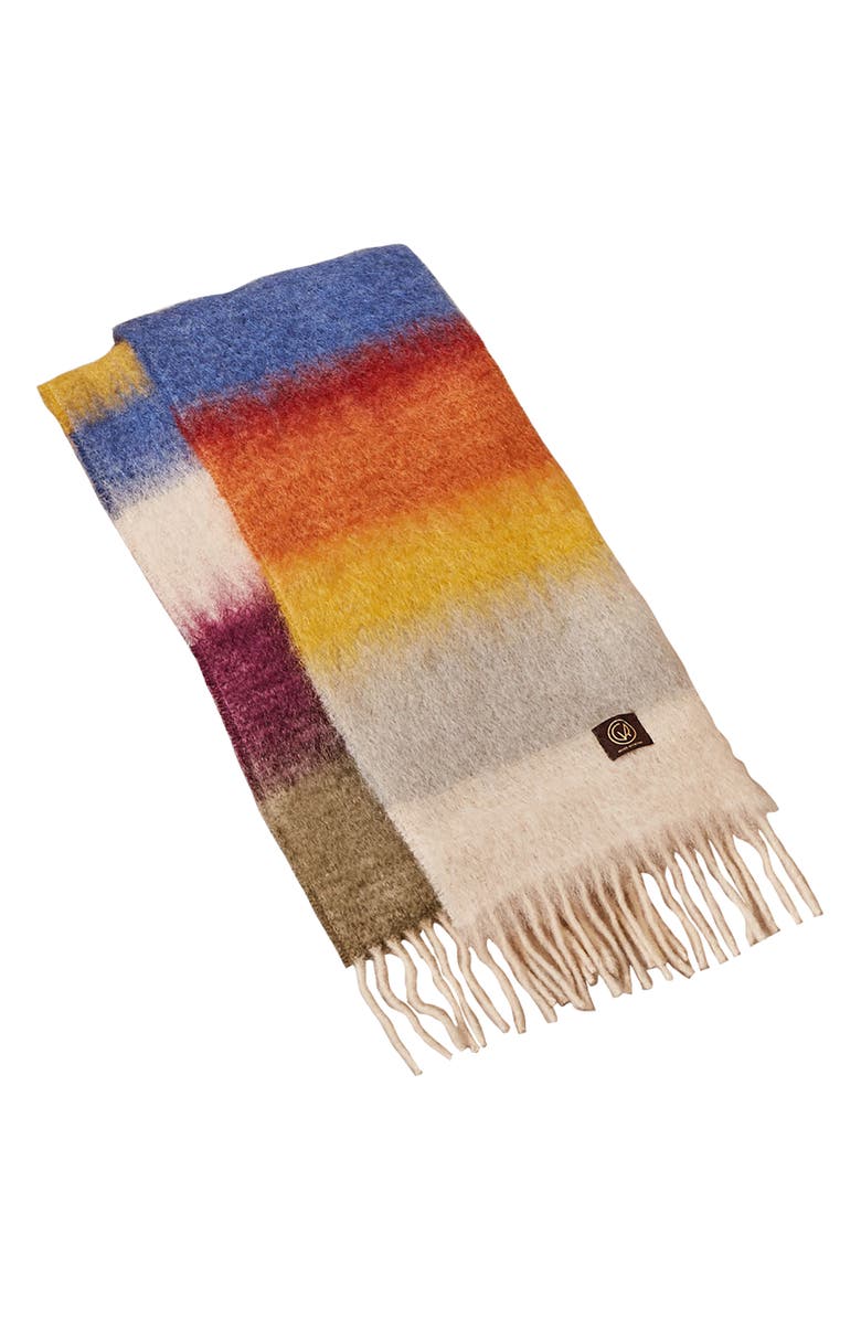 GOODEE x Ezcaray Matisse Stripe Mohair & Wool Scarf, Alternate, color,