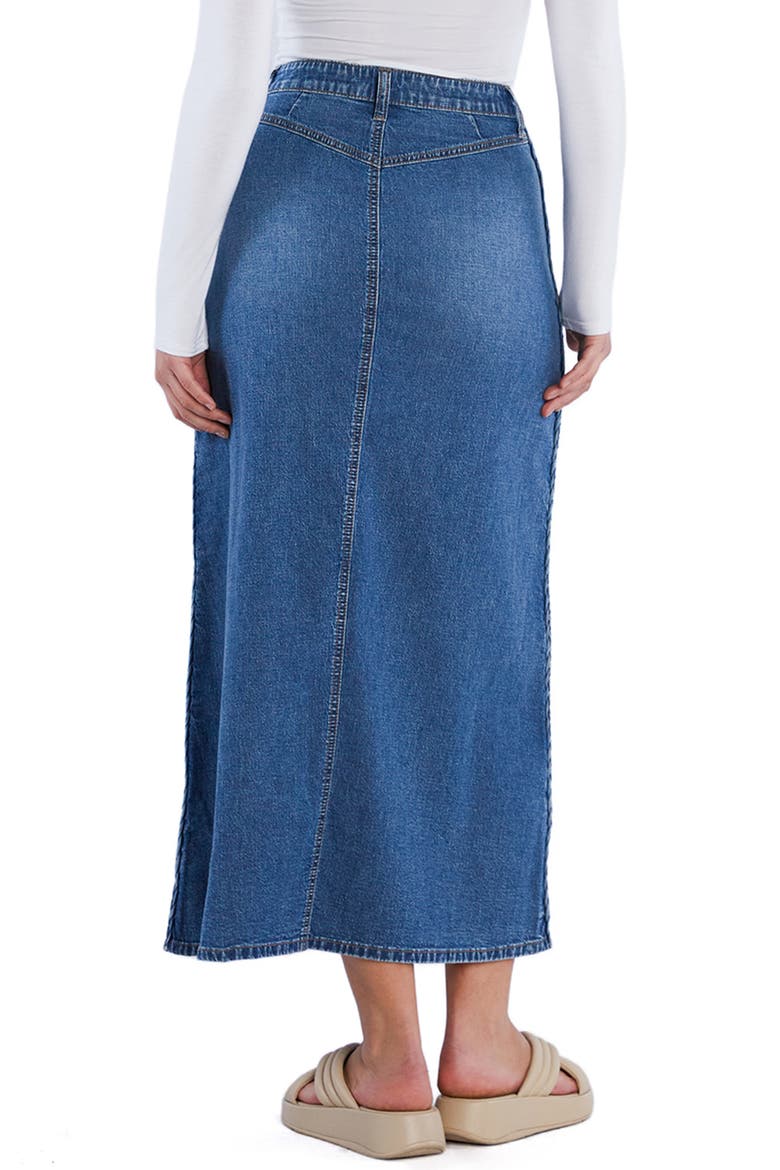 Braided Denim Maxi Skirt, Alternate, color, COTTAGE DENIM