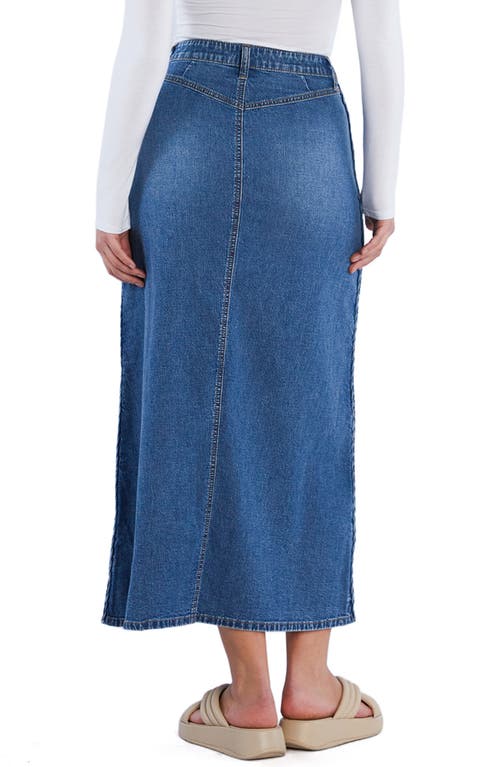 Wash Lab Denim Braided Denim Maxi Skirt In Cottage Denim