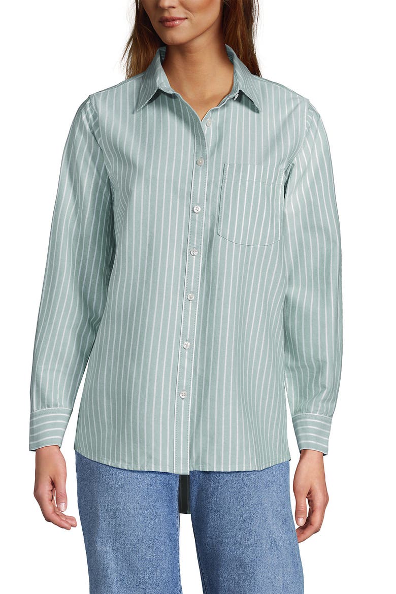 Oxford Shirt, Main, color, Mineral Aqua Stripe