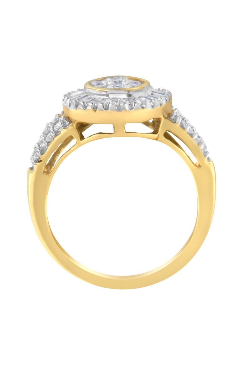 10kt Yellow Gold 1.0 Cttw Diamond Cocktail Ring, Alternate, color, Yellow