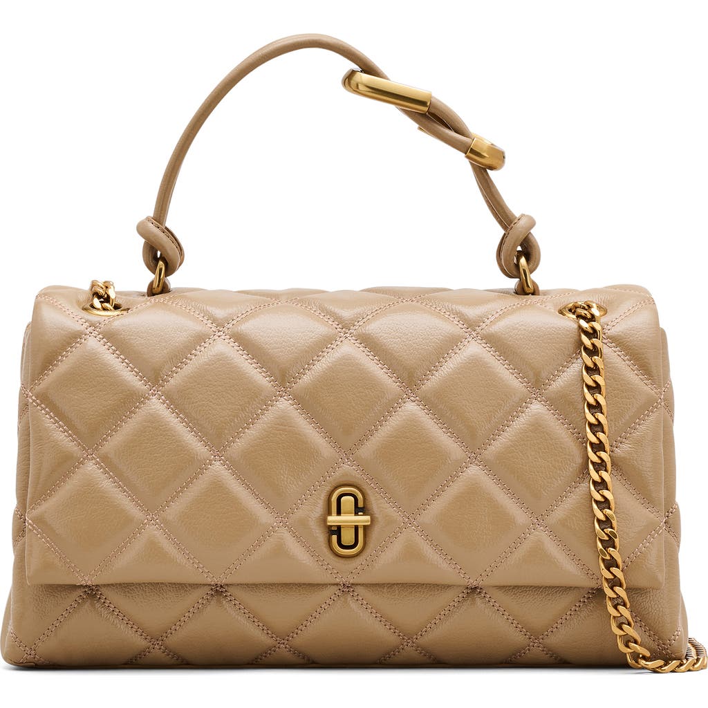 Marc Jacobs The Dual Chain Diamond Quilted Convertible Leather Shoulder Bag