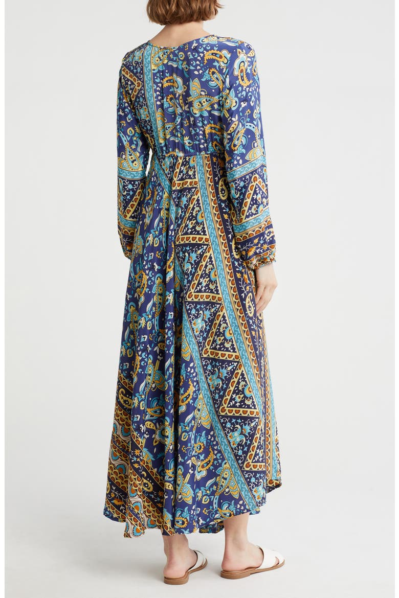 Abstract Cover-Up Beach Dress, Alternate, color, BLUE